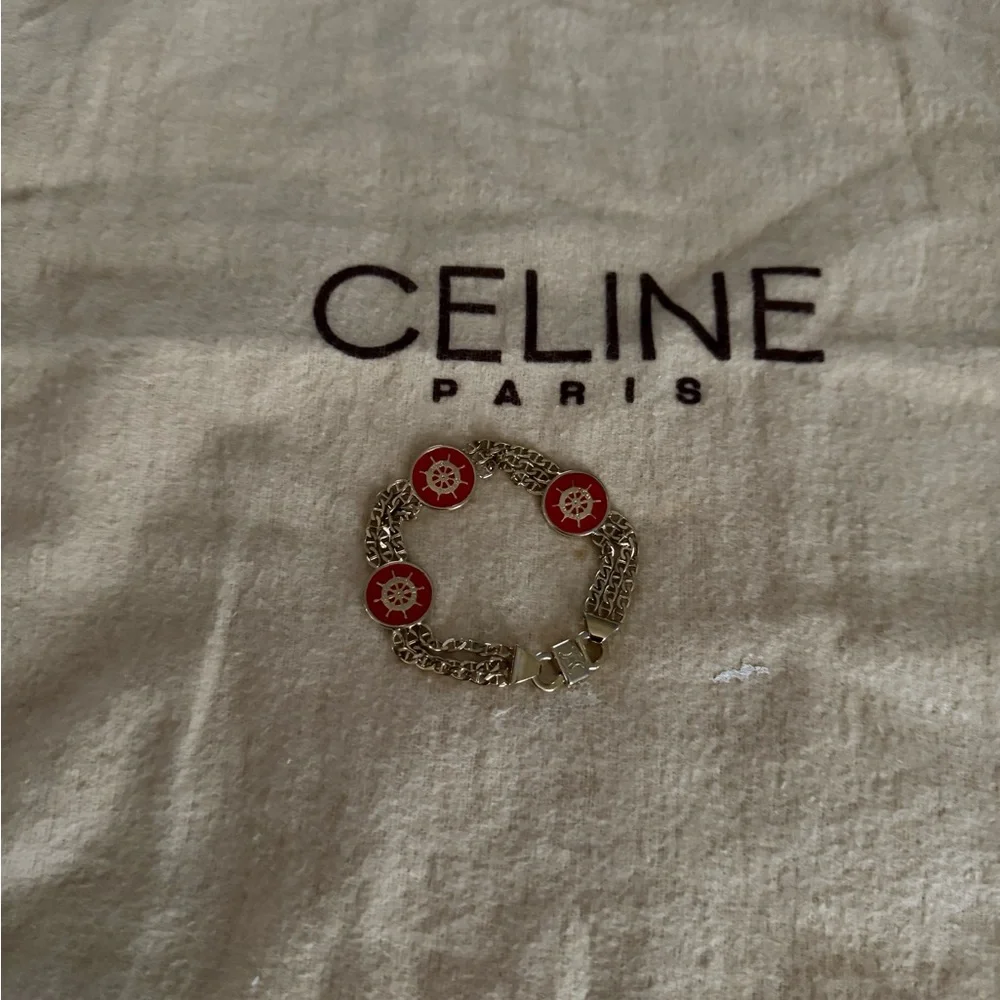 Preloved Celine vintage bracelet great condition has some color tarnish size 7” - Picture 2 of 7